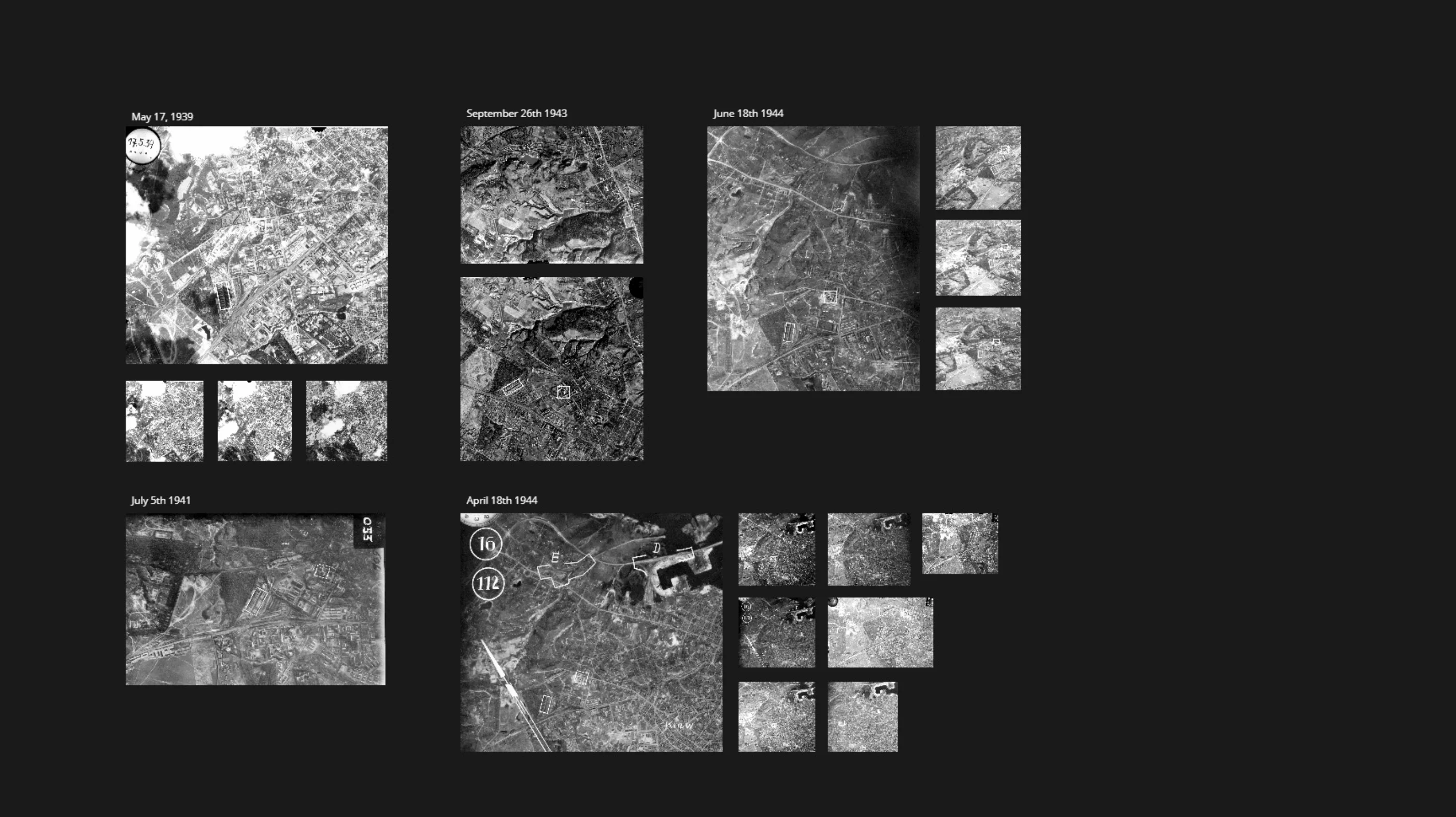 Historical aerial photographs taken by German intelligence in the late 1930s and early 1940s (Center for Spatial Technologies, 2020)