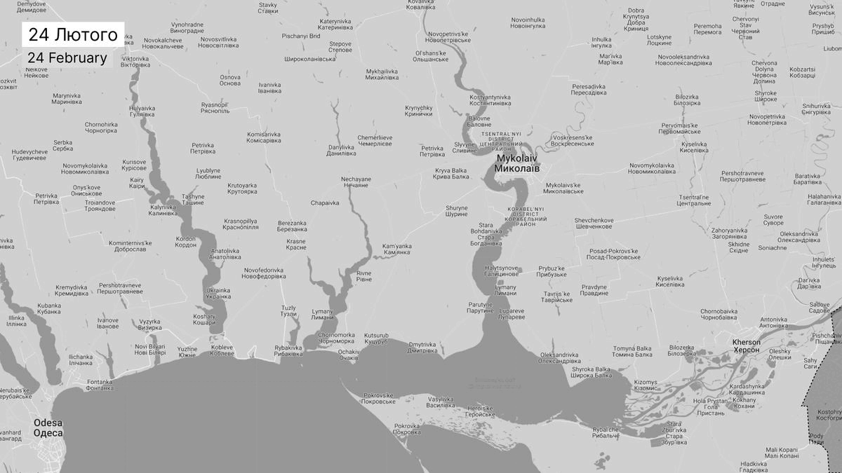 The dynamic of the Russian offensive and withdrawal of troops in the South of Ukraine in the period from February 26 to March 29. (liveuamap.com)